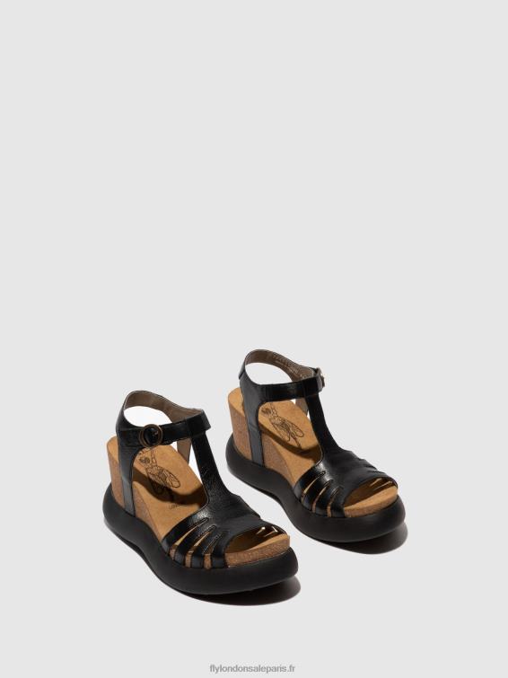 sandales à bride en T gait959 femmes 0N8R408 noir Fly London