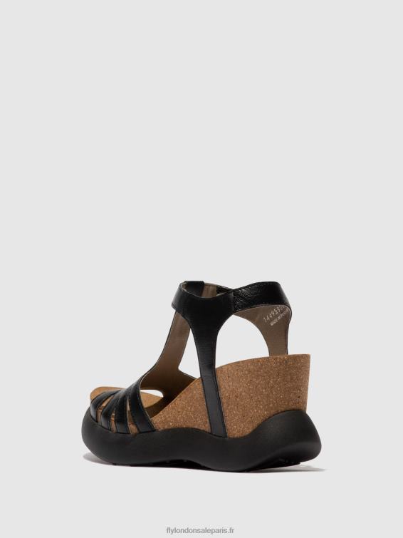 sandales à bride en T gait959 femmes 0N8R408 noir Fly London