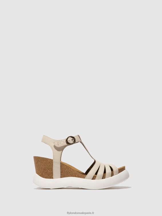 sandales à bride en T gait959 femmes 0N8R409 blanc Fly London