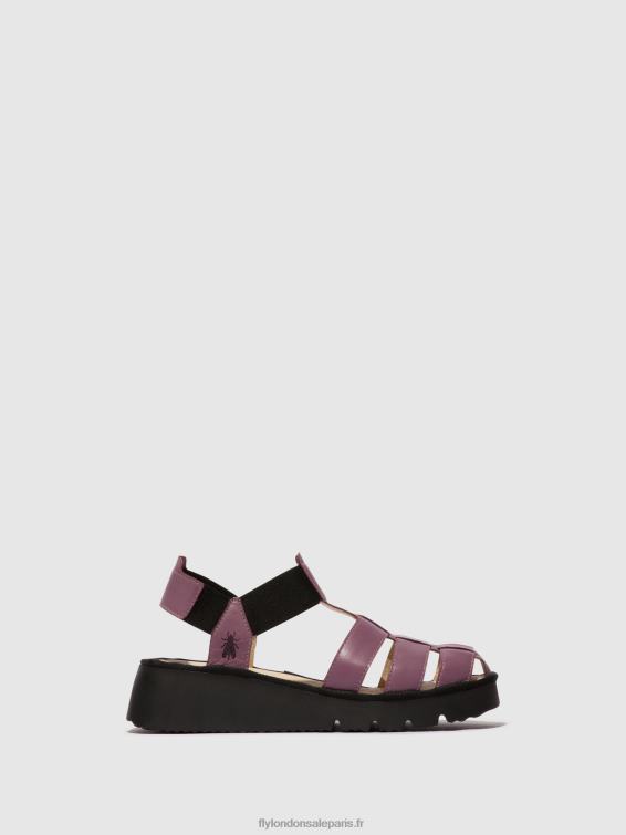 sandales à bride en T pefi429 femmes 0N8R406 violet Fly London