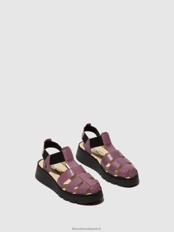 sandales à bride en T pefi429 femmes 0N8R406 violet Fly London