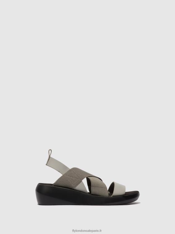 sandales croisées baji848 femmes 0N8R491 nuage Fly London