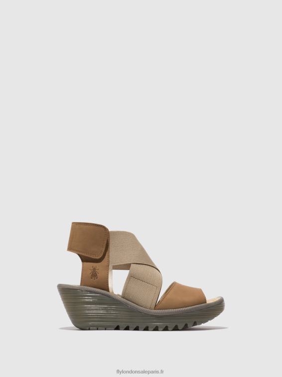 sandales croisées yuba385 femmes 0N8R487 sable Fly London