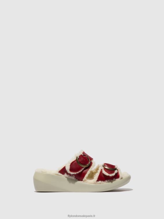 sandales à enfiler buga902 femmes 0N8R516 rouge Fly London