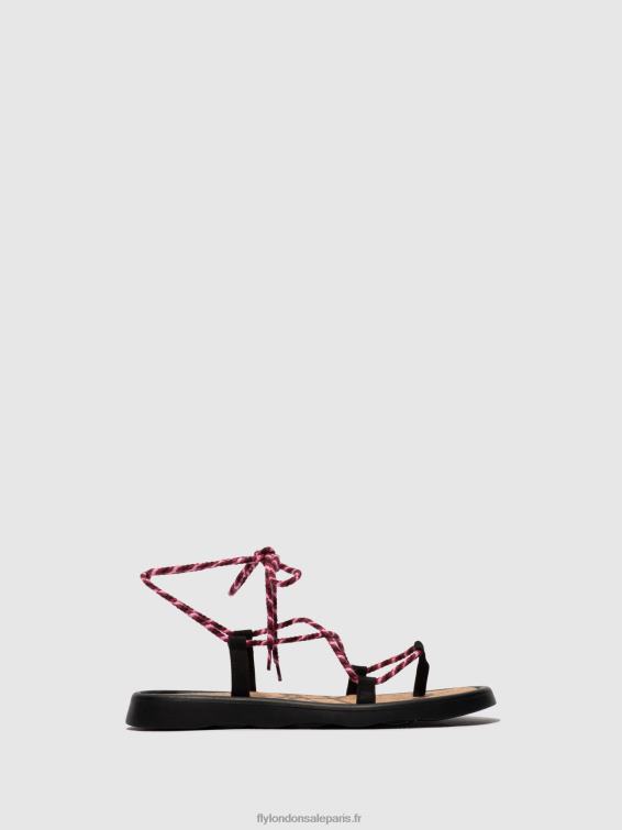 sandales à lacets tace874 femmes 0N8R550 noir (violet) Fly London