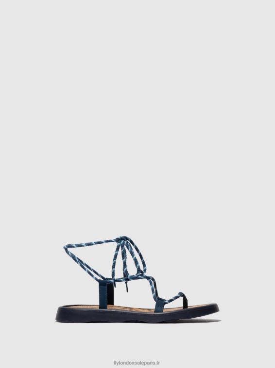 sandales à lacets tace874 femmes 0N8R551 bleu Fly London