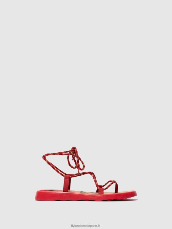 sandales à lacets tace874 femmes 0N8R553 rouge à lèvres rouge Fly London