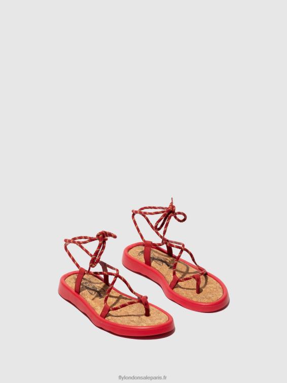 sandales à lacets tace874 femmes 0N8R553 rouge à lèvres rouge Fly London