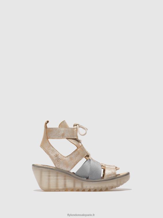sandales à lacets yaca413 femmes 0N8R471 perle Fly London