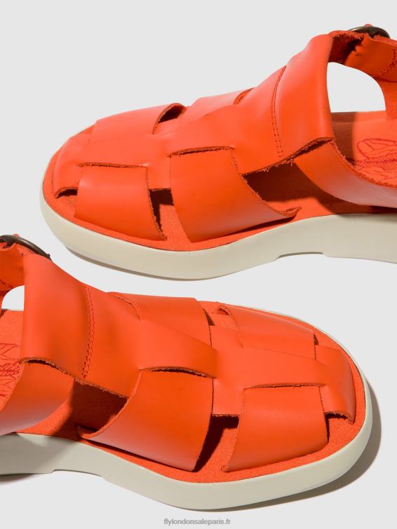 sandales à lanières bawe842 femmes 0N8R428 corail Fly London