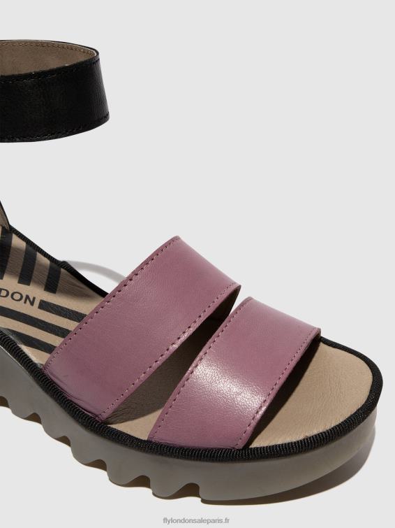 sandales à lanières bono290 femmes 0N8R389 violet/noir Fly London