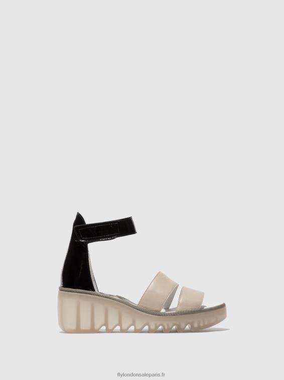 sandales à lanières bono290 femmes 0N8R427 nuage/noir Fly London