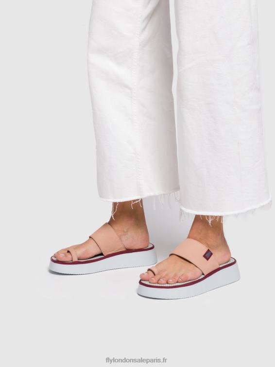 sandales à lanières chev316 femmes 0N8R600 Cupidon rose nude Fly London