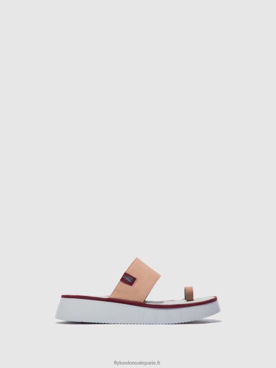 sandales à lanières chev316 femmes 0N8R600 Cupidon rose nude Fly London