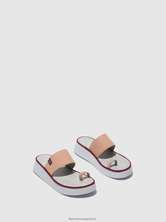 sandales à lanières chev316 femmes 0N8R600 Cupidon rose nude Fly London