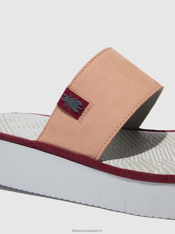 sandales à lanières chev316 femmes 0N8R600 Cupidon rose nude Fly London