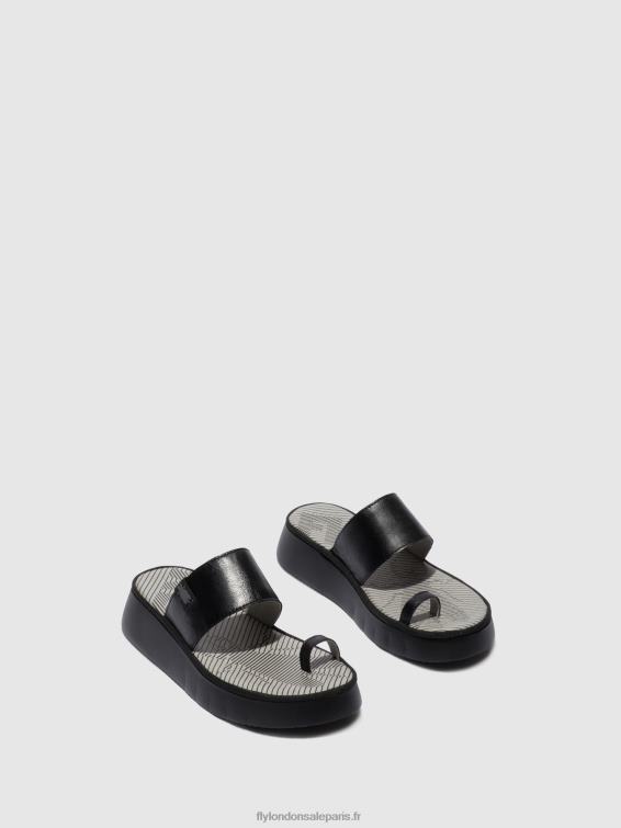 sandales à lanières chev316 femmes 0N8R607 mousse noire Fly London