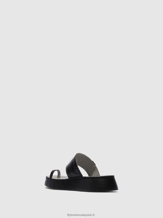 sandales à lanières chev316 femmes 0N8R607 mousse noire Fly London