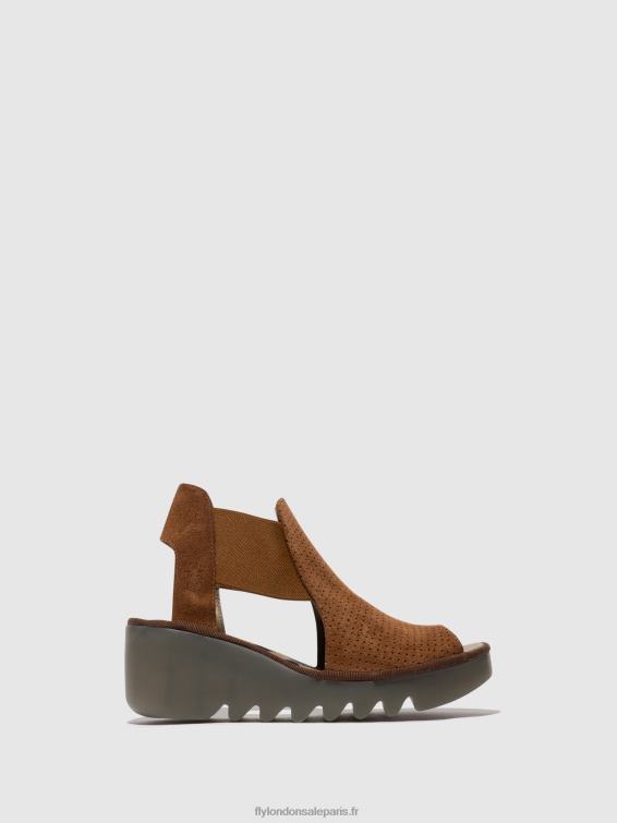 sandales élastiquées biga412 femmes 0N8R479 Cognac Fly London