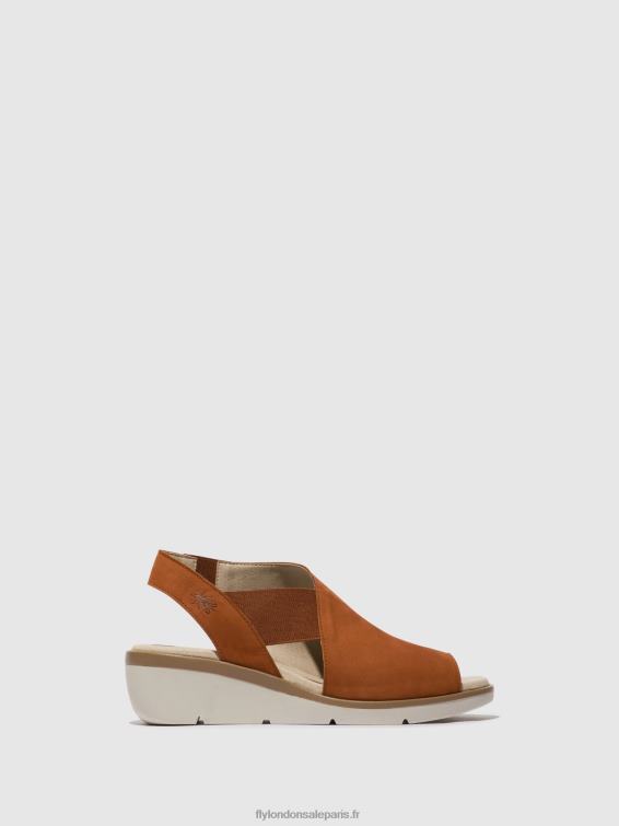 sandales élastiquées nily940 femmes 0N8R475 bronzer Fly London
