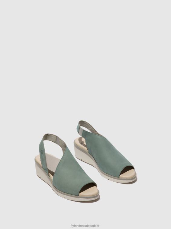 sandales élastiquées nily940 femmes 0N8R476 bleu pâle Fly London