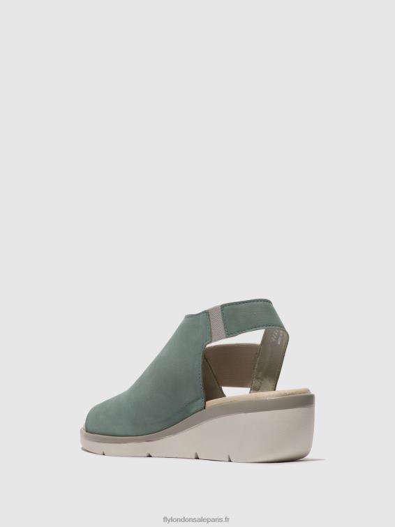 sandales élastiquées nily940 femmes 0N8R476 bleu pâle Fly London