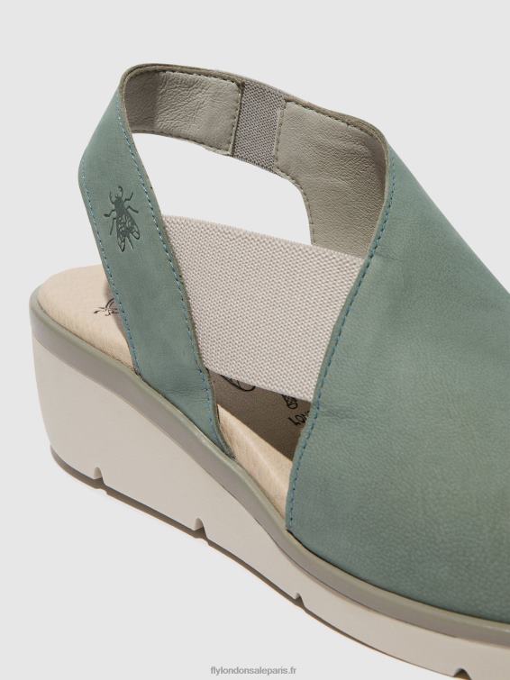 sandales élastiquées nily940 femmes 0N8R476 bleu pâle Fly London