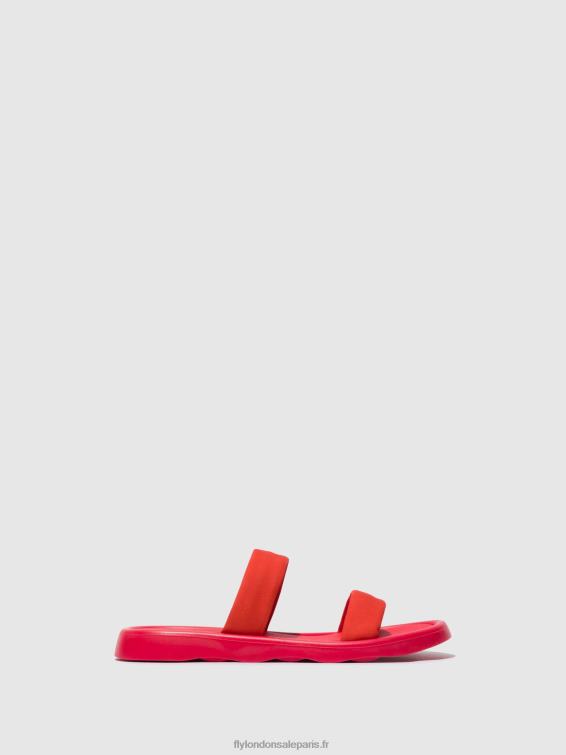 sandales plates taja872 femmes 0N8R555 diable rouge Fly London