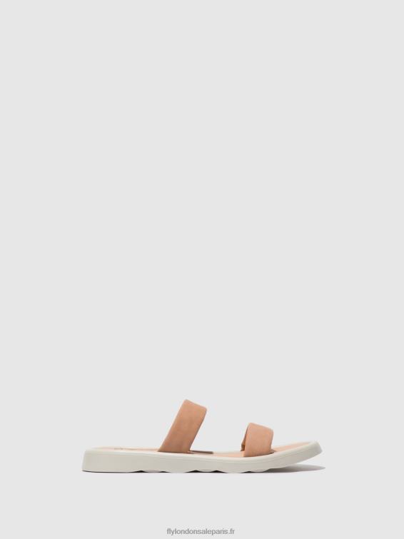 sandales plates taja872 femmes 0N8R556 rose nude Fly London