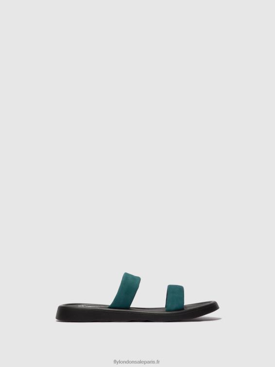 sandales plates taja872 femmes 0N8R557 sarcelle Fly London