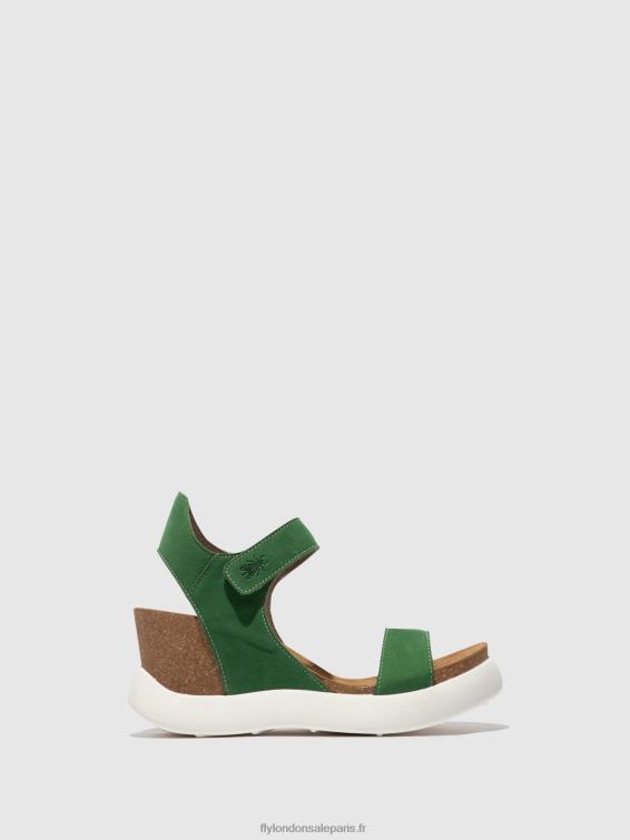 sandales velcro gogo967 femmes 0N8R399 vert citron Fly London