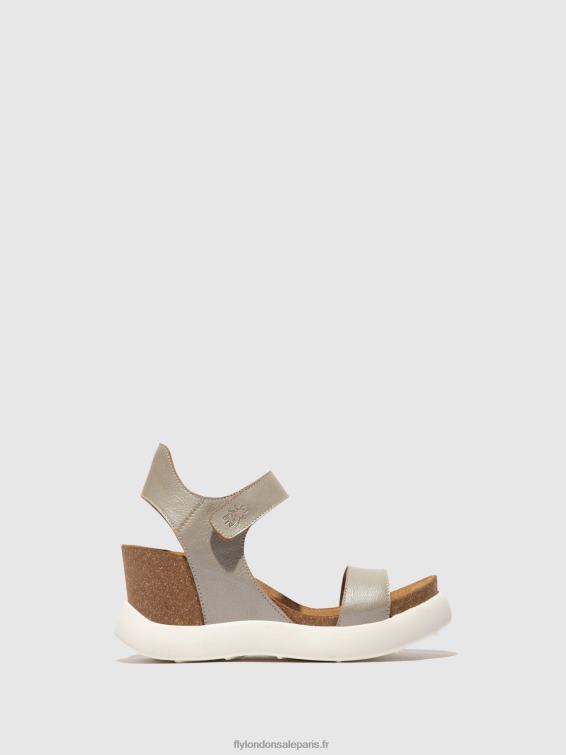 sandales velcro gogo967 femmes 0N8R400 argent Fly London