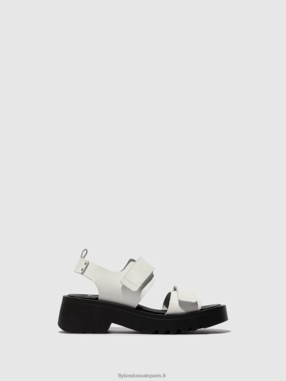 sandales velcro meka857 femmes 0N8R532 blanc Fly London
