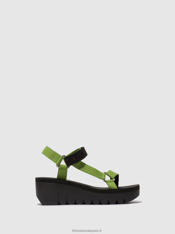 sandales velcro yefa726 femmes 0N8R394 noir/avocat (noir Fly London