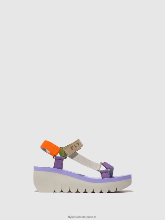 sandales velcro yefa726 femmes 0N8R395 multicolore (alto) Fly London