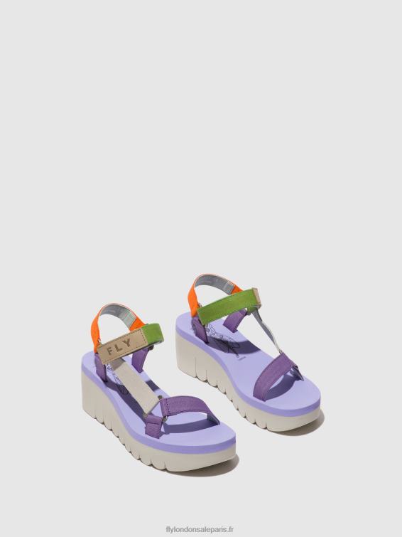 sandales velcro yefa726 femmes 0N8R395 multicolore (alto) Fly London