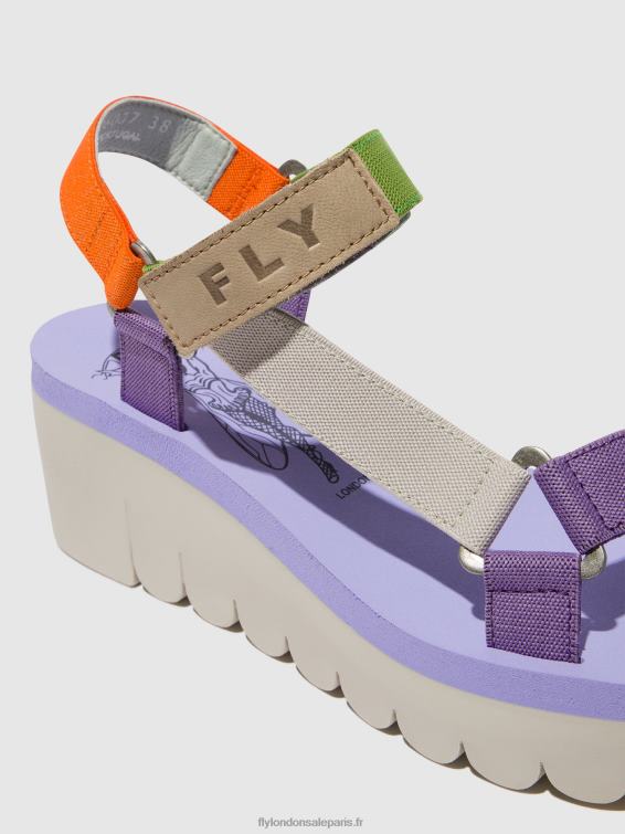 sandales velcro yefa726 femmes 0N8R395 multicolore (alto) Fly London