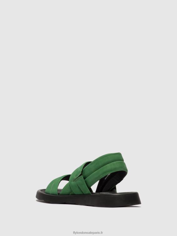 tofy941 sandales à bride arrière femmes 0N8R449 vert citron Fly London