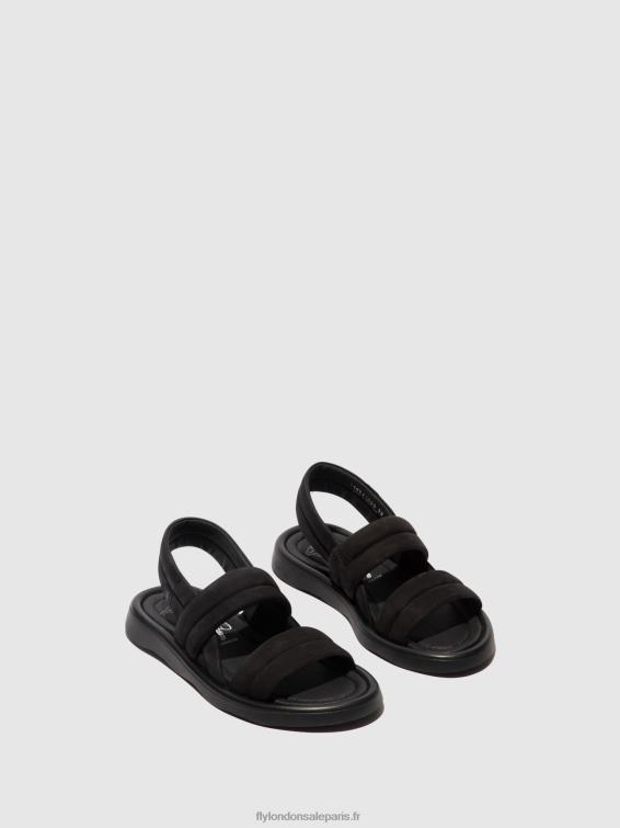 tofy941 sandales à bride arrière femmes 0N8R457 noir Fly London