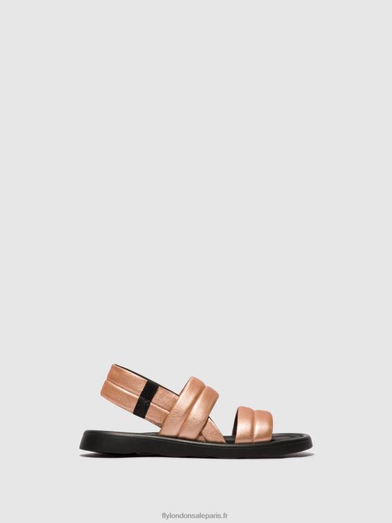 tofy941 sandales à bride arrière femmes 0N8R458 rougir d'or Fly London