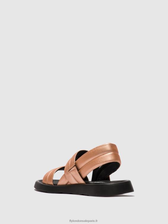 tofy941 sandales à bride arrière femmes 0N8R458 rougir d\'or Fly London