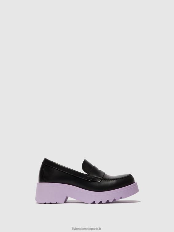 chaussures mocassins moat948 femmes 0N8R651 noir (semelle violette) Fly London