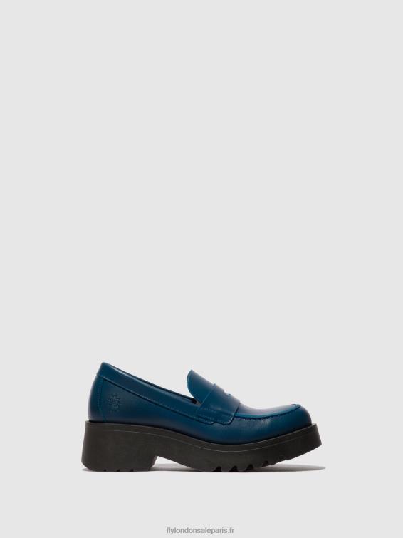 chaussures mocassins moat948 femmes 0N8R652 bleu Fly London