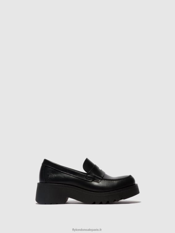 chaussures mocassins moat948 femmes 0N8R653 noir (semelle noire) Fly London