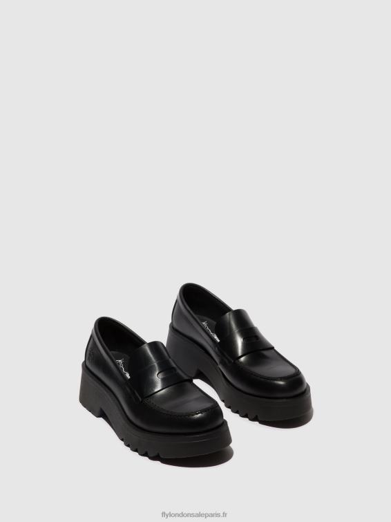 chaussures mocassins moat948 femmes 0N8R653 noir (semelle noire) Fly London