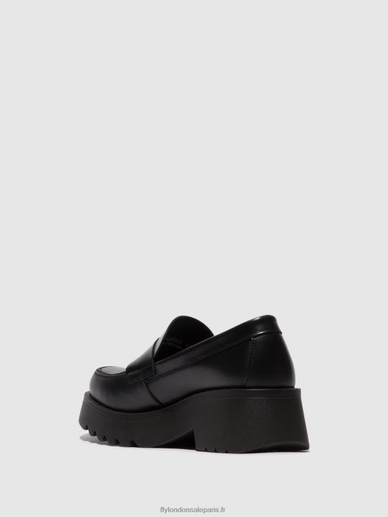 chaussures mocassins moat948 femmes 0N8R653 noir (semelle noire) Fly London