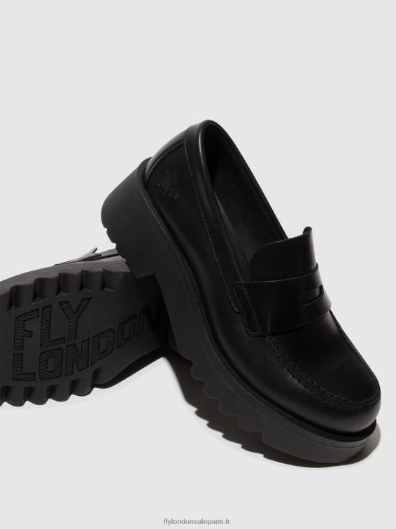 chaussures mocassins moat948 femmes 0N8R653 noir (semelle noire) Fly London