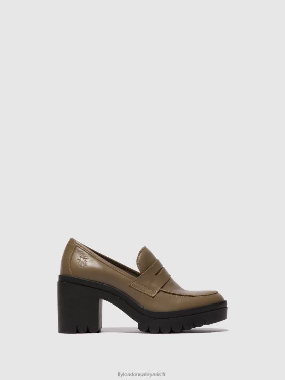 chaussures mocassins toky803 femmes 0N8R673 taupe Fly London