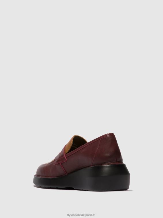 mocassins chaussures blar513 femmes 0N8R677 bordeaux/cuoio Fly London