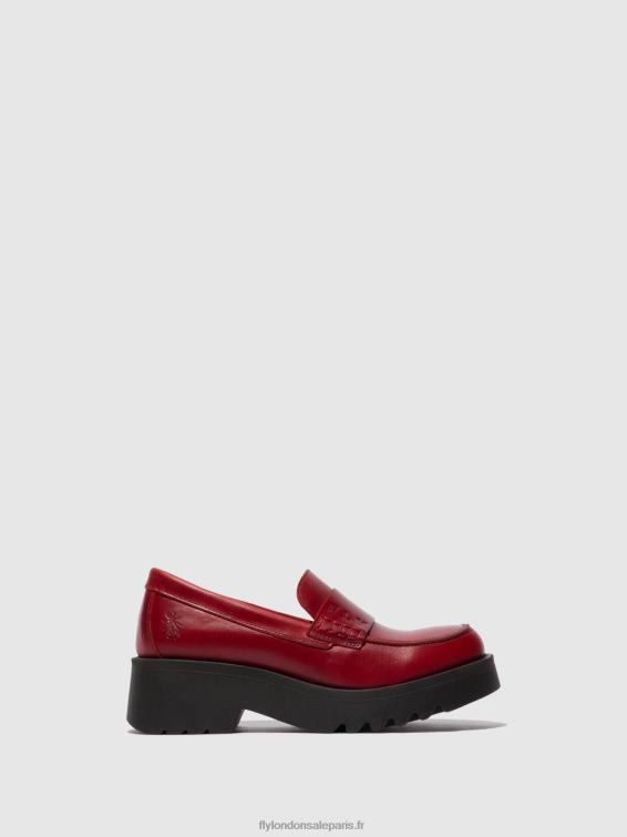mocassins chaussures maus791 femmes 0N8R674 rouge Fly London